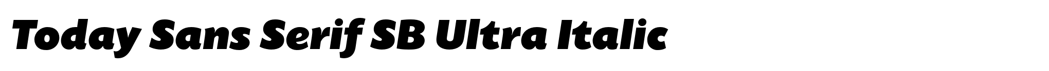 Today Sans Serif SB Ultra Italic image